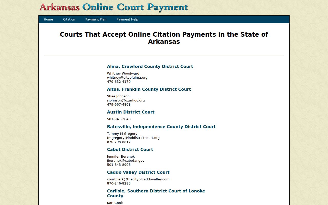 Carroll County traffic court records check against the official eTraffic participant list
