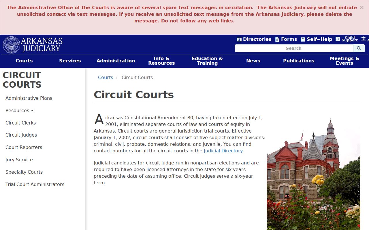 Carroll County court docket and Arkansas Circuit Court divisions