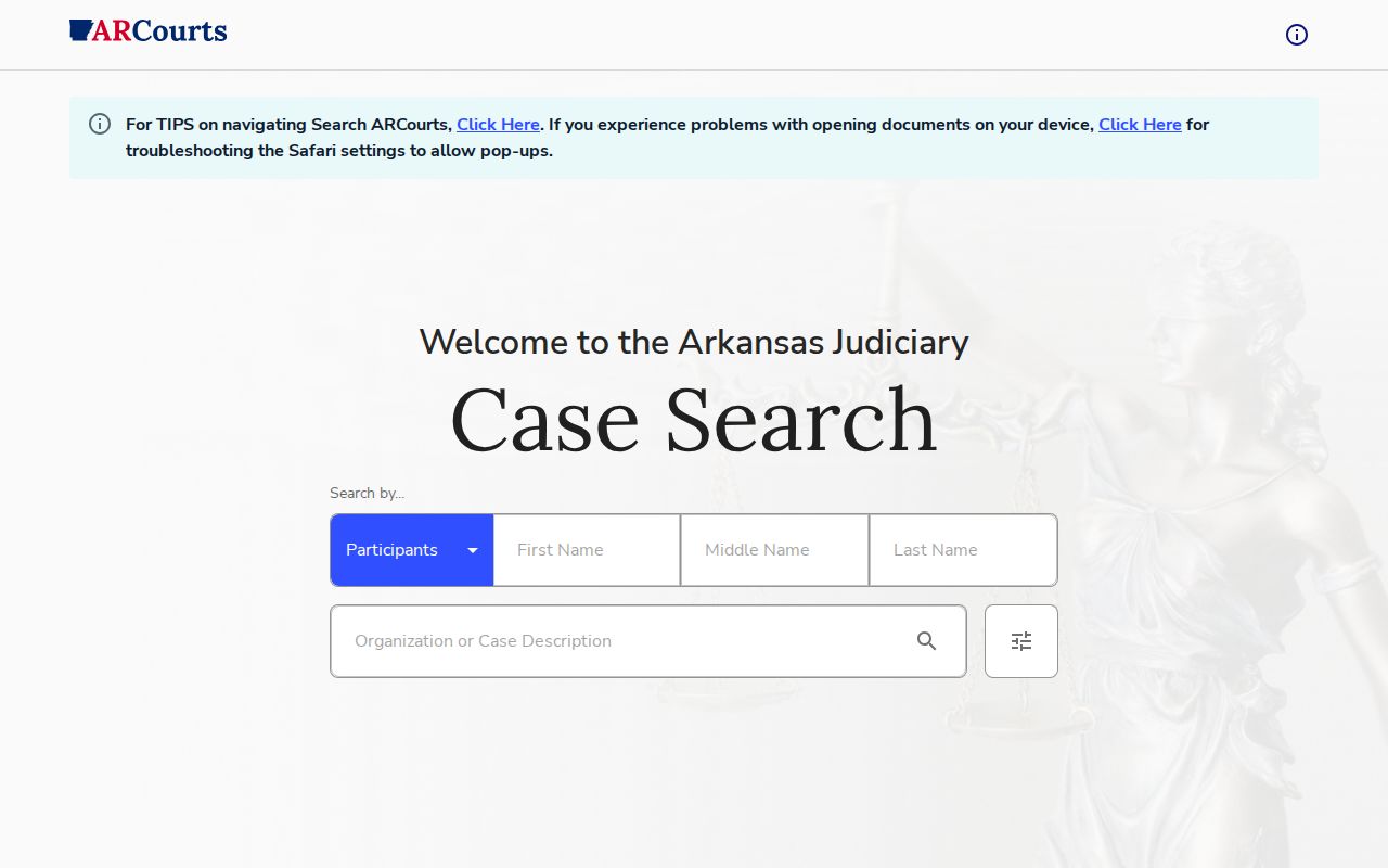 Carroll County court docket Search ARCourts form